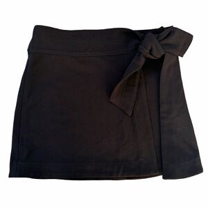 Free People Black Mini Skirt Tie Waist Size 2
